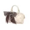Bolsa Satchel de Luxo Acessível de Alta Qualidade Bolsa Bowling Nova 2025 Bolsa Boston Cilíndrica Bolsa Alça Única Transversal Bolsa Almofada