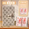 Libro de Dinero de Almacenamiento de Efectivo de Cuero PU, Cartera de Riqueza, Libro de Almacenamiento de Boletos Conmemorativos y Monedas de Gran Capacidad, Personalizable con Impresión de Logo