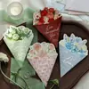 Mo Mo te envía un ramo de flores sobre de tarjeta de felicitación dorada juego de mensaje de regalo texto escrito a mano tarjeta de confesión festiva