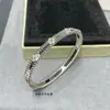 Pulsera de Diamantes Completos de Trébol de Cuatro Hojas tipo Calidoscopio, Fila Única de Perlas de Diamante, Oro Rosa 18K, Pulsera de Cielo Estrellado de Diamantes de Fila Única ins