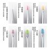 Set de 6 Plumas de Uñas Transparentes Color Aurora Acrílico para Pluma de Arrastre Tallado Fototerapia Pétalo Pluma de Uñas