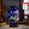 Jingdezhen, pequeño jarrón de cerámica, adornos florales para sala de estar, moderno y sencillo, decoraciones de flores secas para el hogar, botella de porcelana