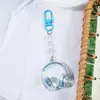 Pingente de fone de ouvido em acrílico, laca de cor sólida galvanizada transparente, corrente de celular estilo ins, chaveiro de bolsa, acessório DIY atacado