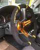 Cuero de fibra de carbono cuero calvo felpa esmerilada volante volante modificado carreras 14 pulgadas pvc volante cóncavo Universal