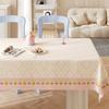 Mantel Estilo Crema Impermeable y a Prueba de Aceite Sin Lavado Nuevo 2025 Mantel para Mesa de Comedor Lujo Accesible Estilo Ins Mantel para Mesa de Café