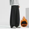 2026 Novos Calças de Lã Masculinas Outono Calças de Moletom Wide-Leg Casuais Longas Calças Esportivas Masculinas Retas