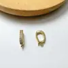 Fivela Universal Banhada a Ouro 18K Fivela de Melão de Cobre Acessórios de Fivela para Joias Feitas à Mão DIY Fivela de Conversão para Pingente de Colar Pulseira Venda por Atacado