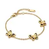 Pulsera popular de titanio y acero estilo ins, moderna, versátil, corazón, mariposa, estrella, geométrica, de acero inoxidable, joyería para la mano