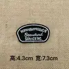 Pegatinas de Tela Bordadas con Rayas Inglesas Negras de Moda Accesorios para Ropa Bolsas Zapatos Parches DIY Pegatinas Decorativas