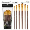 Set de 6 Pinceles de Nylon Color Antiguo para Estudiantes de Arte, Suministros de Pintura, Venta al por Mayor desde Fabricante, Amazon Transfronterizo