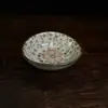 Plato para salsa de cerámica, plato para snacks, plato para condimentos, plato para salsa de forma irregular, plato para uso en restaurante y hogar, pintado a mano bajo vidriado