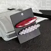 Novo presilha de cabelo retro de alta qualidade de Alan, com blocos de cores xadrez vermelho e branco, para mulheres, presilha bico de pato, presilha para franja lateral, acessório de cabelo