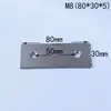 Porcas retangulares de aço inoxidável 304, porcas multi-furo, acessórios para perfil de alumínio, porcas não padronizadas M6, M4, M8