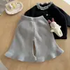 Novo look de outono para meninas da Ningli: um conjunto estiloso de estilo coreano apresentando um suéter infantil e um conjunto de duas peças, perfeito para meninas pequenas