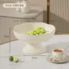 Nova Fruteira de Madeira com Textura para Casa, Sala de Estar, Simples e Estilosa, Luxo Leve, Alto Valor Estético, Prato para Sobremesas, Lanches, Doces, Caixa de Frutas Secas