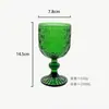 Copa de Vino de Vidrio de Color en Relieve, Vaso para Jugos, Copa de Vino, Copa de Cáliz, Copa de Vino Engrosada, Copa de Champaña, Lujo Ligero Retro