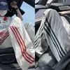 Pantalones Deportivos Cropped de Pierna Recta Modernos para Hombre, Pantalones de Chándal Casuales de Seda de Hielo para Primavera y Otoño, Pantalones Casuales Sueltos de Secado Rápido para Hombre de Verano
