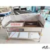 Dreno de mesa de peixe em aço inoxidável bancada de peixe comercial de supermercado plataforma de cozinha de mesa de abate de hotel pouso