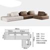 Minimalista Italiano Couro Garra de Gato Lawrence Designer Vila Apartamento Grande Sofá de Couro Módulo Combinação Cor Contraste Criativo