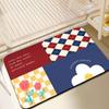 Alfombrilla de diatomeas estilo Ins, absorbente, resistente a la suciedad, de secado rápido, antideslizante para puerta de baño