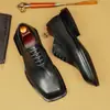 Zapatos de boda hechos a mano para hombre, zapatos formales de cuero para negocios, cuero genuino, estilo británico, lujo ligero, puntera ancha, zapatos de hombre de alta gama