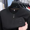 "Camiseta Masculina de Manga Longa" Exportação Transfronteiriça Exclusivamente para Moletons Masculinos de Manga Longa com Meio Zíper
