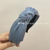Tiara de cabelo simples e versátil, estilo cowboy, cor clara, temperamento feminino, pacote de cabelo alto e craniano, tiara para cabelo com pressão discreta, carimbo para maquiagem facial
