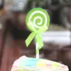 Nuevo adorno de piruleta de bola de lentejuelas con lazo de celebridad en línea, adorno para pastel de cumpleaños, decoración creativa para mesa de postres de fiesta