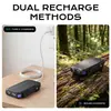 Batería externa solar Amazon transfronteriza 20000mAh resistente para exteriores, doble linterna, portátil, para teléfono móvil