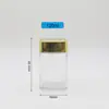 Botellas cuadradas de cáñamo al por mayor de fábrica con tapas de rosca, tapas CR, botellas de vidrio transparente, botellas esmeriladas dispensadoras de cosméticos de múltiples especificaciones