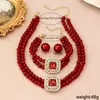 Colar Elegante Retro Transfronteiriço de Múltiplas Camadas Brincos de Pérola Conjunto de Colares Design de Nicho Feminino Coração de Diamante