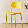 Silla de Plástico Minimalista Moderna Nórdica para Uso Doméstico, con Respaldo, Silla de Comedor Engrosada, Silla de Estudio de Ocio, Taburete, Regalo de Comedor de Moda