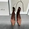 Estilo Coreano Nicho 2026 Nueva Llegada Punta Puntiaguda Bota Corta Tacón de Aguja Elástica Botas para Mujer Botas Elegantes Adelgazantes Botas de Moda Botines