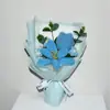 Niña de Cumpleaños Comercio Exterior Transfronterizo Ramo Tejido a Mano Terminado Flor de Lana Girasol Flor Artificial Falsa para Examen de Admisión Universitaria