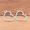 2 cores novas 27 * 37mm DIY liga de zinco acessórios oco amor conector pulseira acessórios colar