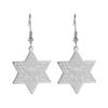 Moda Escandinava Más Vendida Tendencia Simple Moda Acero de Titanio Cortado L Estrella Hexagrama Letra Colgante Pendientes de Acero Inoxidable Material 304