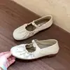 Zapatos Planos Retro Franceses de Punta Redonda de Piel Suave para Abuela 2026 Primavera Nuevos Versátiles Cómodos Bailarinas para Mujer