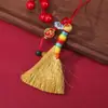 2026 Examen de Ingreso a Secundaria y Universidad Colgante Escoba Dorada Pluma Dorada Bolso Tejido a Mano Llavero Escoba Adorno Navideño Venta al por Mayor