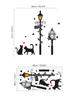 Lampião de rua Gato Preto Decoração de amor inglês quarto adesivo de parede removível em PVC autoadesivo geração AliExpress transfronteiriça