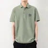 Camisa Polo de Manga Curta de Seda de Gelo de Secagem Rápida Masculina 2025 Verão Fina Casual Business Top de Alta Qualidade Camiseta para Homem