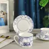 Taza y platillo de porcelana de hueso estilo europeo transfronterizo Serie Tigre Ruyi Juego para el hogar Taza de café y platillo Caja de regalo creativa para café de la tarde