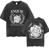 Camiseta Lavada Retro 33 Expacim 33 de Juego Claire Obscur para Hombres y Mujeres Casual Algodón Oversize de Alta Calidad
