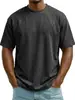 Camiseta de Trabajo de Manga Corta Estilo Europeo y Americano para Hombre 2026 Verano Casual Japonés Top Juventud Simple Moderno Holgado Cuello Redondo