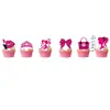 Decoración de Fiesta Temática de Niña Bandera Rosa para Cumpleaños de Niña Bandera para Pastel Fondo de Globos Traje