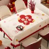 Toalha de Mesa Ano Novo 2026 Impermeável e à Prova de Óleo, Não Lavável, Toalha de Mesa para Jantar Ano do Cavalo, Jogo Americano Vermelho para Mesa de Centro, Toalha de Mesa com Atmosfera Festiva