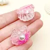 Colgante de Concha de Perla Imitación de Resina Iridiscente Transparente de Océano 3D de 6 Colores Mixtos Accesorios para Joyería Hecha a Mano con Cuentas