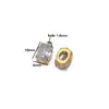 Colgante de Acero Inoxidable Estrella Geométrica de Cinco Puntas Incrustado con Diamante Chapado Eléctrico de 18K Colgante de Circonita Cúbica Accesorios para Joyería de Aretes y Collares DIY