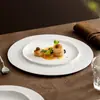 Pratos de mesa de cerâmica de fábrica restaurante ocidental prato para bife e massa prato de prato frio clube prato de conceito artístico prato raso