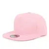 Comercio Exterior Transfronterizo Sombrero Plano de Cinco Paneles de Ala Dura para Hombre, Piel Sintética, Color Sólido, Logotipo, Sombrero Hip-Hop