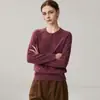 Suéter de Tricô Cashmere Meio Aberto Gola Redonda Raglan Manga Longa Pulôver Solto Top Base Outono/Inverno 2026